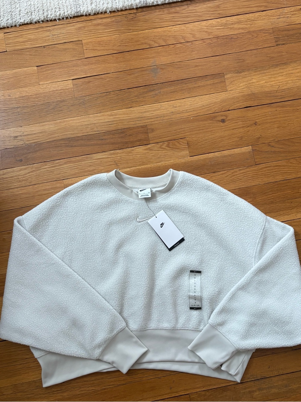 Nike Sherpa cropped sweatshirt NWT